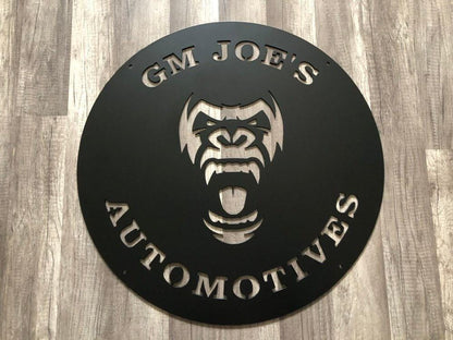 Gorilla Face - Metal Sign - Automotive - Workshop - Gym - Personalized Steel Sign - Metal Art - SQ100