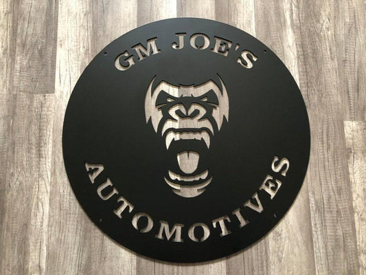 Gorilla Face - Metal Sign - Automotive - Workshop - Gym - Personalized Steel Sign - Metal Art - SQ100
