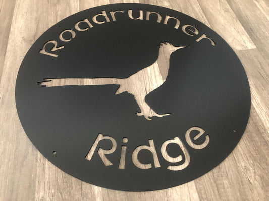 METAL ROADRUNNER Sign - Home - Office - Buisness - Personalized Steel Sign - Wall Art - SQ100