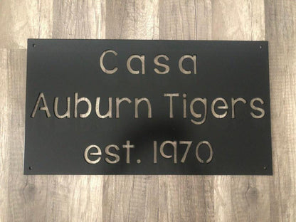 Rectangle Home Plaque - Casa - Personalized Steel Sign - Metal Art