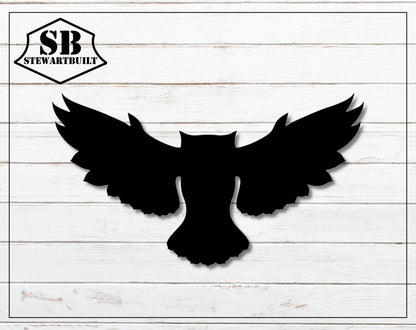 OWL BIRD Metal Art - House, Garden, Gate - Steel Sign - Wall Art - SQ100