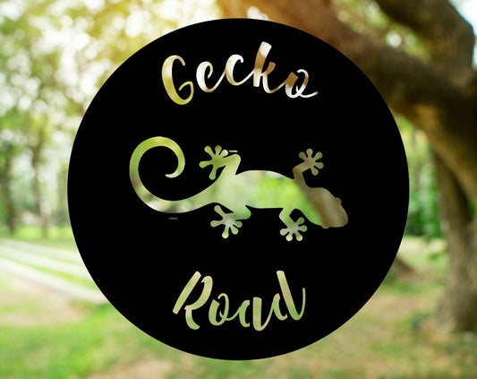 Gecko  - Personalized Steel Sign - Metal Art - SQ100