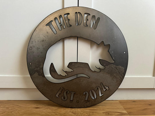ARMADILLO Metal Sign - Personalized Steel Sign - Wall Art - SQ100