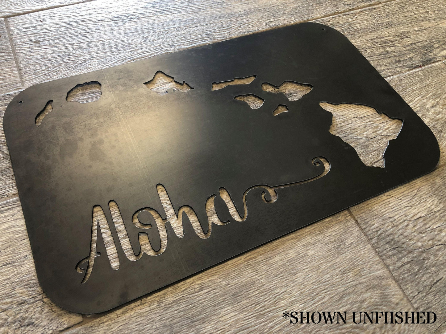 Hawaiian Islands - Aloha - Steel Sign - Metal Art