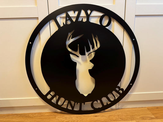 Deer Sign - Personalized Steel Sign - Metal Art - SQ100