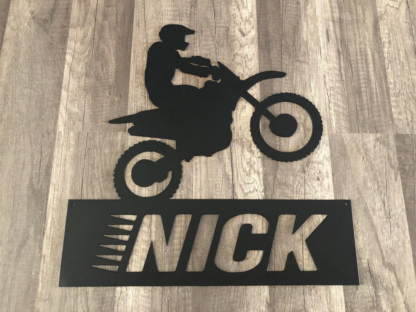 Dirt Bike - Motorcycle - Personalized Steel Sign - Metal Art - SQ12-36