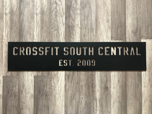 CROSSFIT - GYM - BUSINESS Name Sign - Personalized Steel Sign - Metal Art