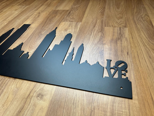 Philadelphia Pennsylvania Skyline - Decorative Steel Sign - Metal Art