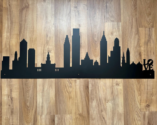Philadelphia Pennsylvania Skyline - Decorative Steel Sign - Metal Art