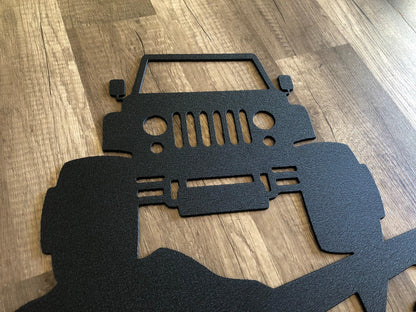 JEEP Inspired - Off Road - Personalized Steel Sign - Metal Art - SQ12-36