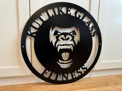 Gorilla Face - Metal Sign - Home, Business, Gym - Gorilla Monkey Head - Personalized Steel Sign - Metal Art - SQ100