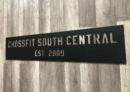 CROSSFIT - GYM - BUSINESS Name Sign - Personalized Steel Sign - Metal Art