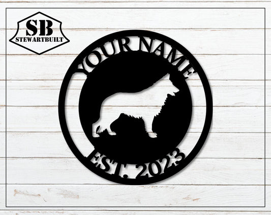 German Shepherd Dog Sign - Personalized Steel Sign - Metal Art - SQ100