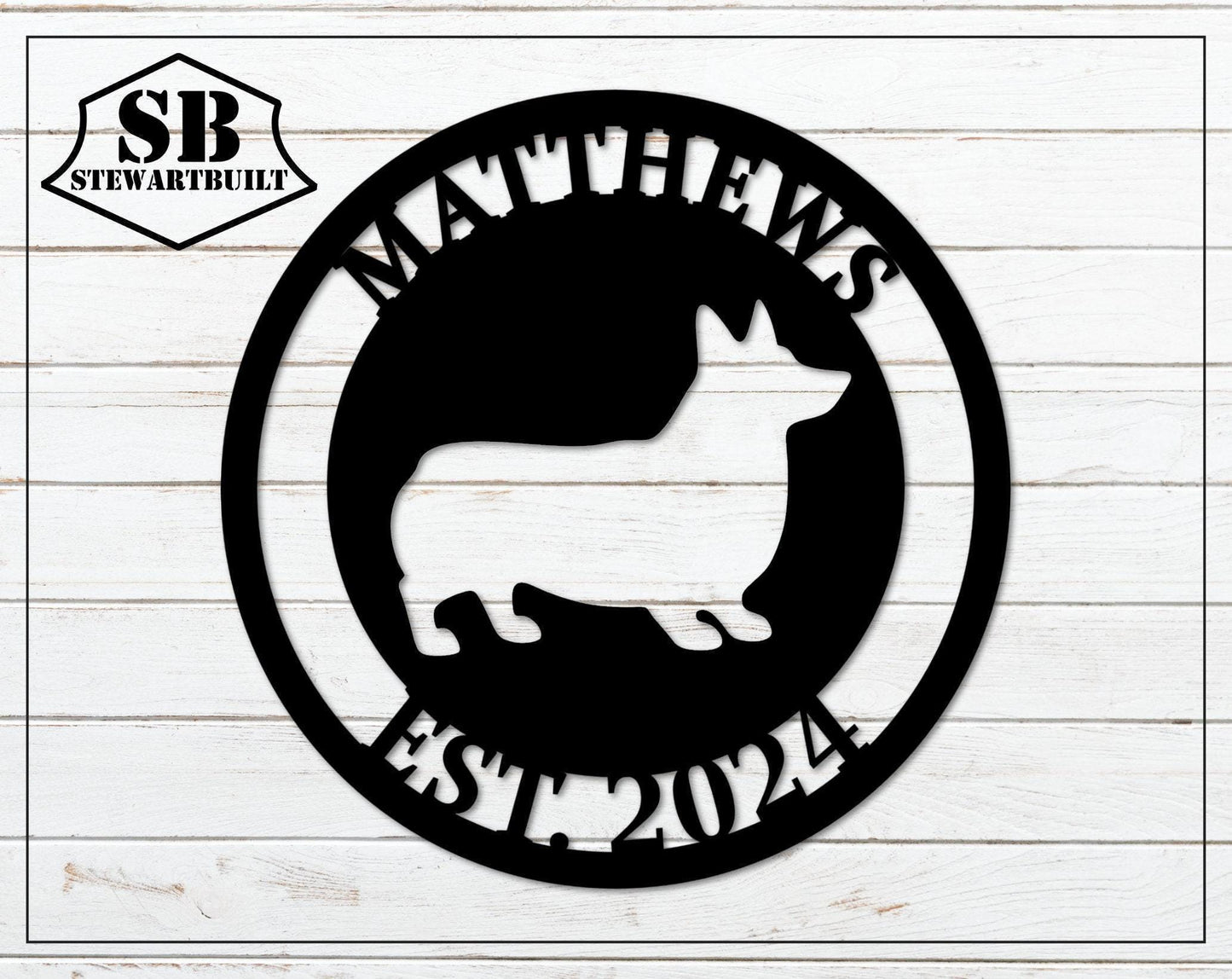 CORGI Dog Breed Sign - Personalized Steel Sign - Metal Art - SQ100
