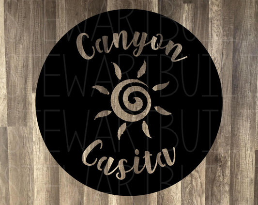 Desert Sun Sign - Personalized Steel Sign - Metal Art - SQ100