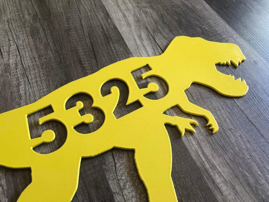 Freestanding Dinosaur - T Rex - Staked Sign - Personalized Steel Sign - Metal Art - SQ100