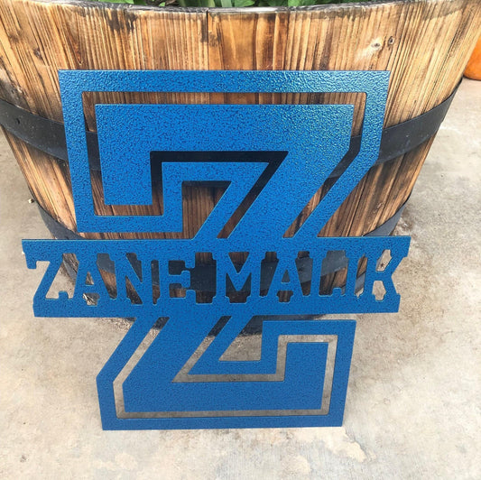 Sports Letter - School - Letterman - Personalized Steel Sign - Metal Art - SQ100