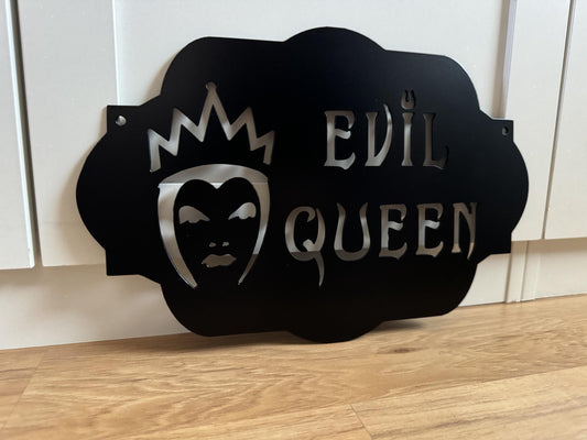 EVIL QUEEN inspired Steel Sign - Kids Movie Metal Art