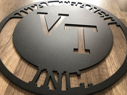 Business Name Sign - Sign- Personalized Steel Sign - Metal Art - SQ100