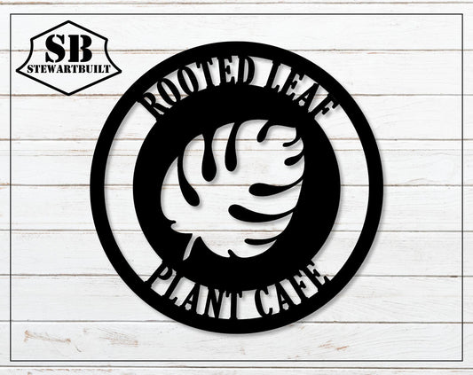 MONSTERA LEAF - House PLANT Lovers Steel Sign - Metal Art - SQ100