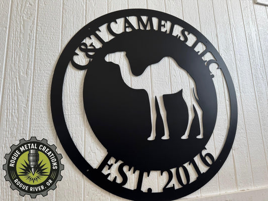 DESERT CAMEL - Personalized Steel Sign - Metal Art - SQ18-36