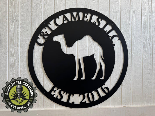 DESERT CAMEL - Personalized Steel Sign - Metal Art - SQ18-36