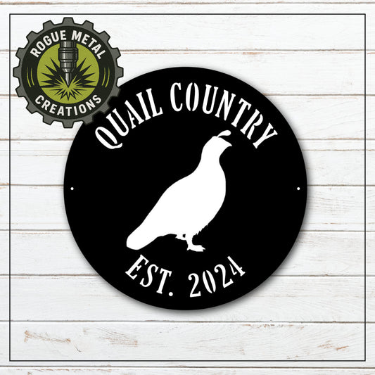 QUAIL Home Sign - Birds Nature Sign - Personalized Steel Sign - Metal Art - SQ18-36